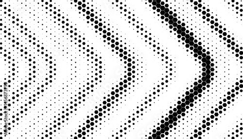 Black and white abstract halftone pattern with transition effect for modern background and jersey design. Fully editable vector element. Vector Format Illustration 