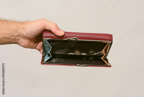 Принти на полотні There were only coins left in the empty wallet