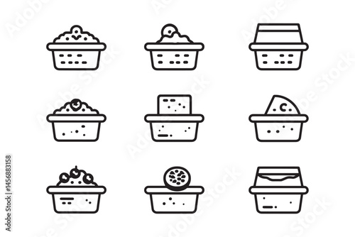 Cottage Cheese Line Art Collection