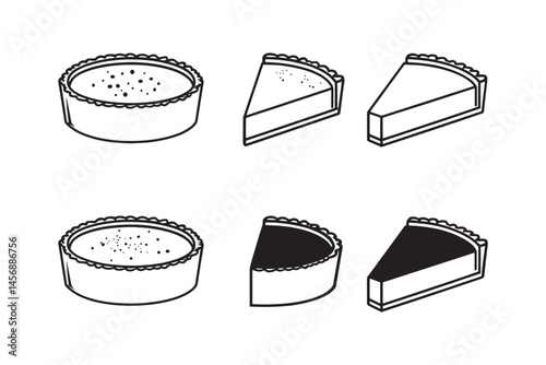 Creme Brulee Tart Simple Dessert Icon