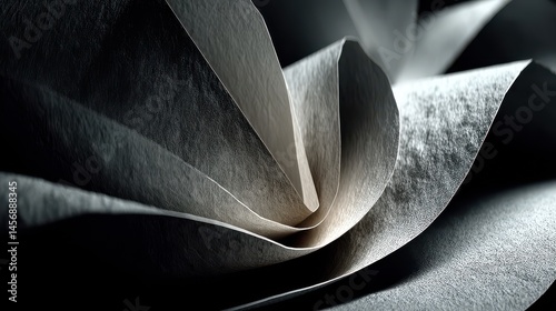 minimalist abstract white folded paper texture