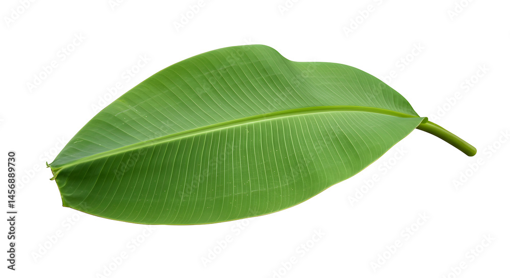 Obraz premium Banana leaf isolated on black background