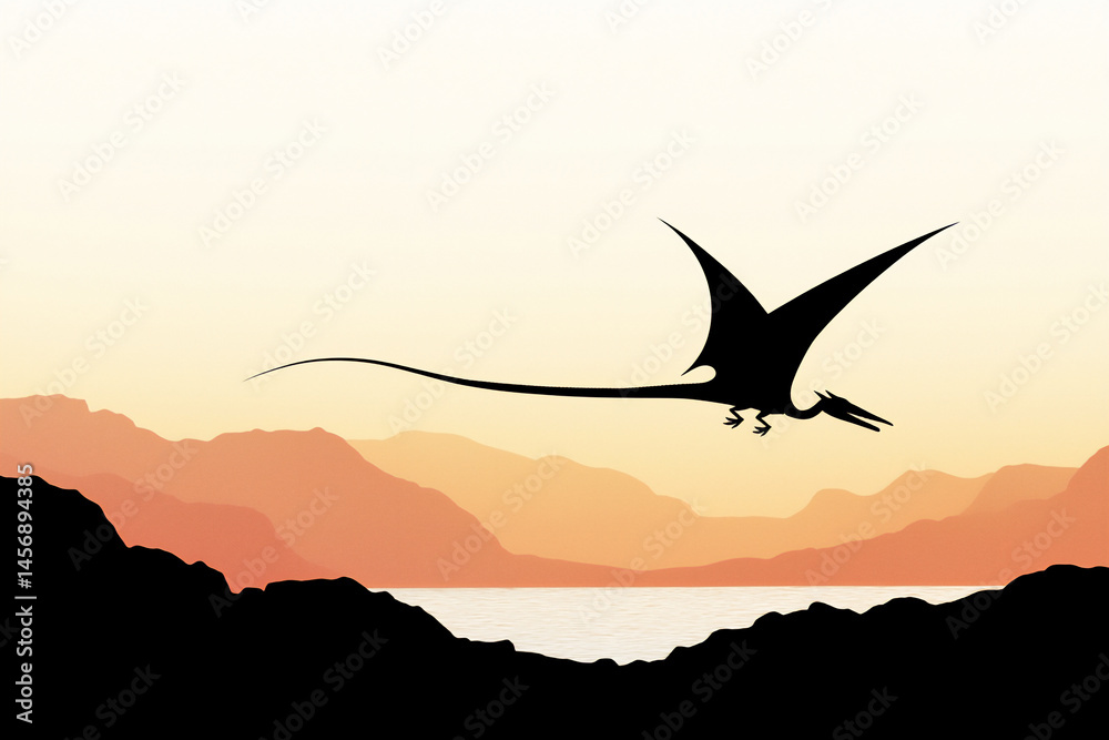 Fototapeta premium jurassic coastal flyer,