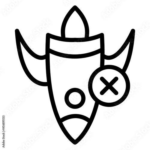 Startup Failure Vector Line Icon Design