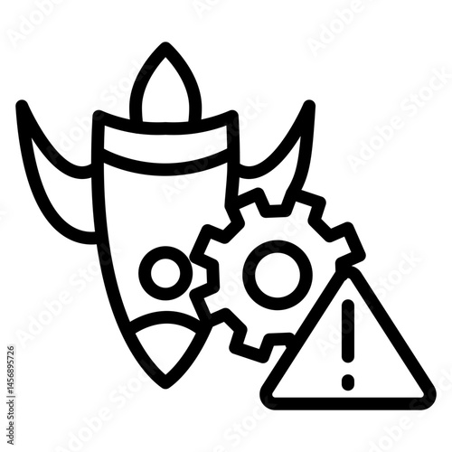 Startup Failure Recovery Vector Line Icon Design