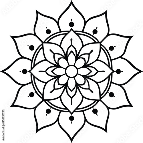 Indian Mehndi Mandala Art