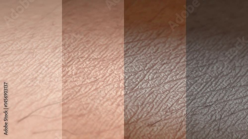 Clean skin surface macro, different tones, 4k looped switch