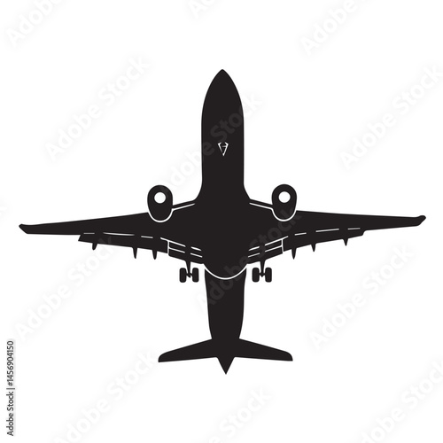 Airplane Silhouette Vector Isolated