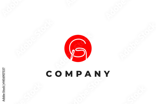 letter g needle and sewing thread taylor logo
