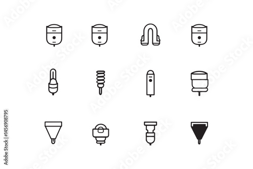 Simple earplugs 2D line art design