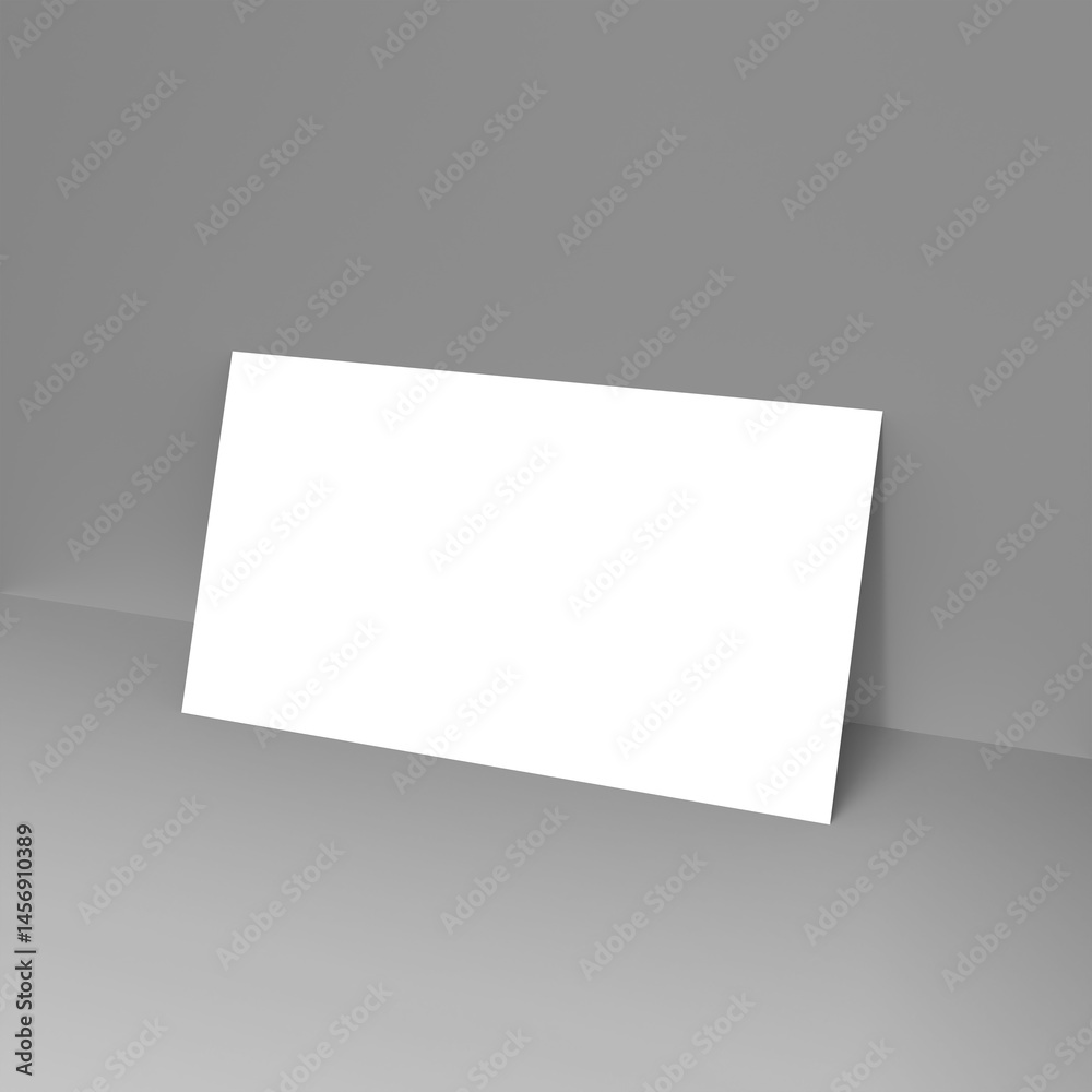 Business card mockup 3d render, copy space concept. Blank name card isolated on gray background, for mock up, front view layout. Business card mockup 3d render, copy space concept. Blank name card isolated on gray background, for mock up, front view layout.