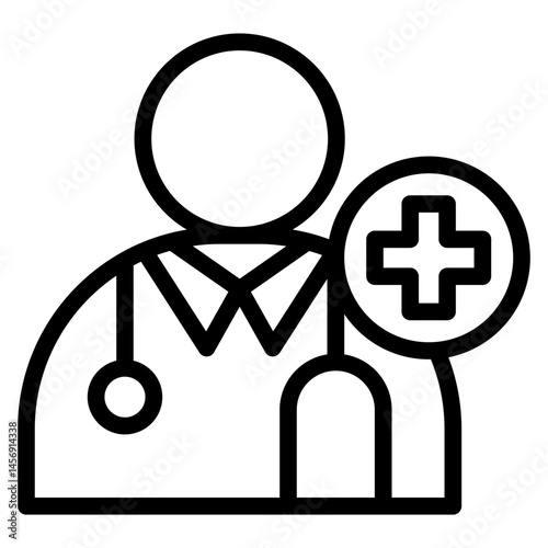 Doctor icon in vector illustration