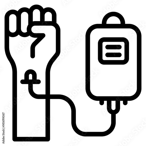 blood transfusion icon in vector illustration