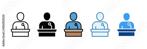Speaker  Icon Set Multiple Style Collection