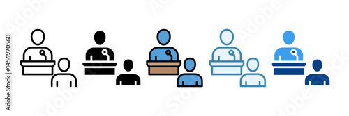 Moderator  Icon Set Multiple Style Collection