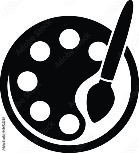 Artistic Palette and Brush Icon