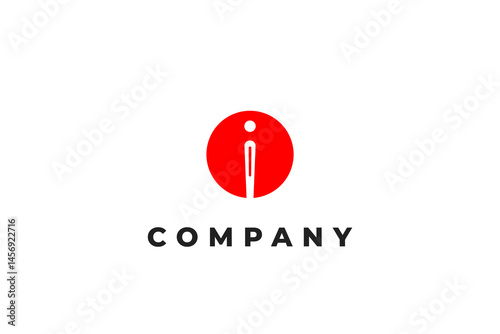 letter i needle and sewing thread taylor logo