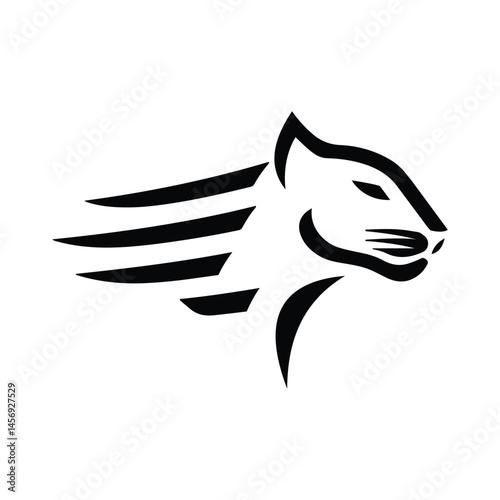 Modern Jaguar Head Logo vector illustration, Sleek, Fast, and Fierce Symbol Design, Abstract Jaguar Head icon, Powerful, Speed, Inspired Design