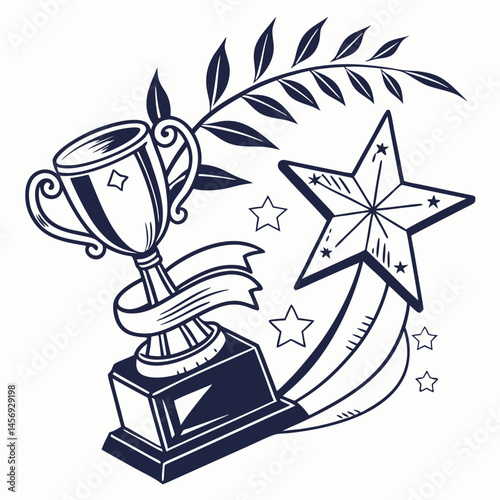 Office-award Vector Illustration Printable Graphic Design for Office Celebration