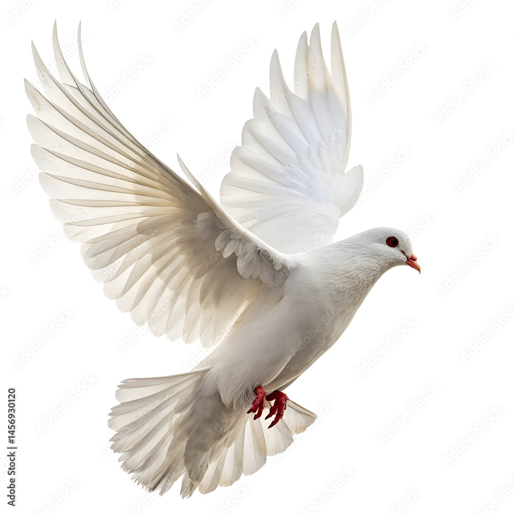 Fototapeta premium white dove isolated on white