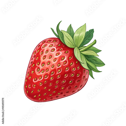 strawberry on white background