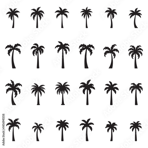 Collection of Simple Palm Tree Silhouettes