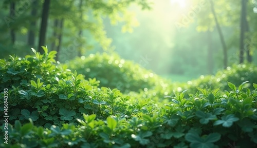 green moss in the forest