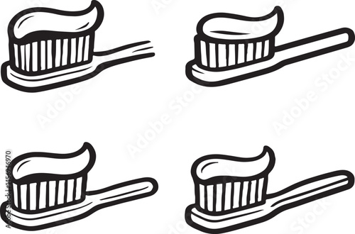vector art of tooth brush.