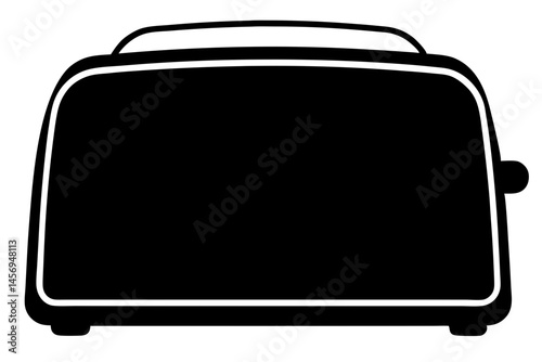 Toaster vector silhouette illustration isolated on white background