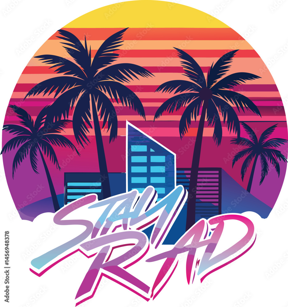 a t shirt design style of stay  rad