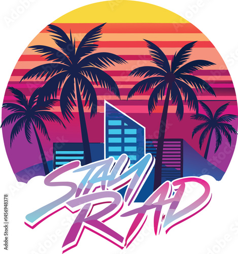 a t shirt design style of stay  rad