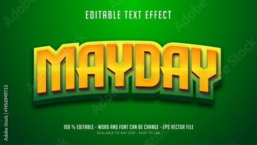 may day editable text effect