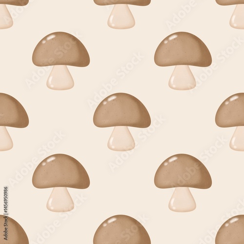 seamless pattern with mushrooms. 