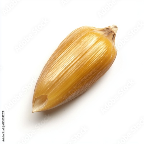 Wallpaper Mural Single Golden Grain Kernel Close Up on White Background Torontodigital.ca