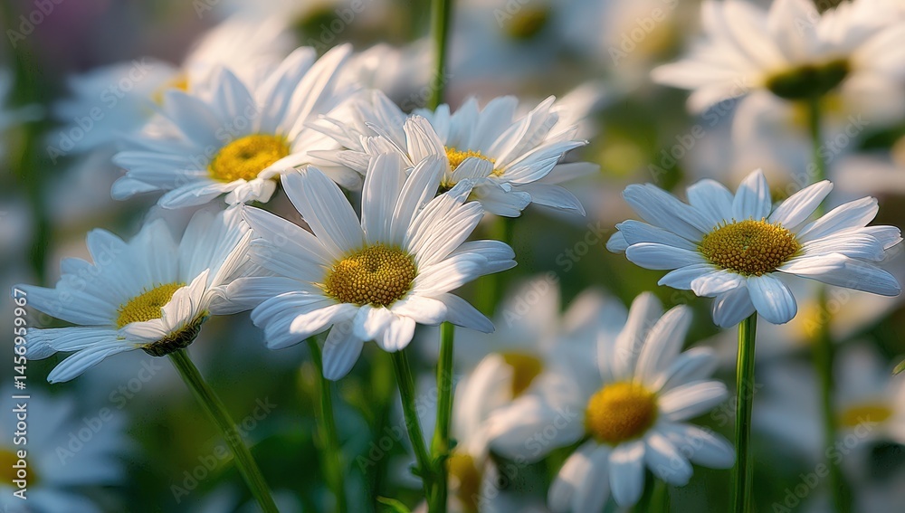 Close-up of Daisies in Sunlight Close-up of Daisies in Sunlight