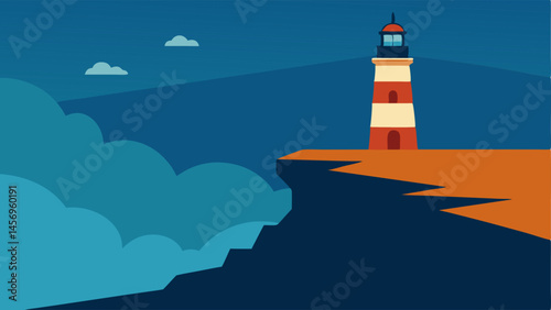 Dimmed Lighthouse A lighthouse which typically symbolizes guidance standing unlit on a cliff symbolizing the lack of mental health guidance available to the community.