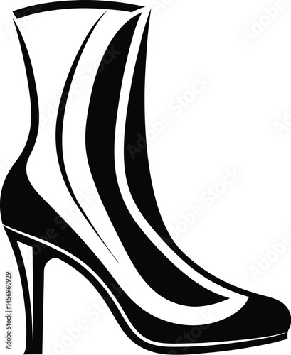 Boots sketch silhouette, sketch line art, shoes icon, boots icon line art vector, vector illustration