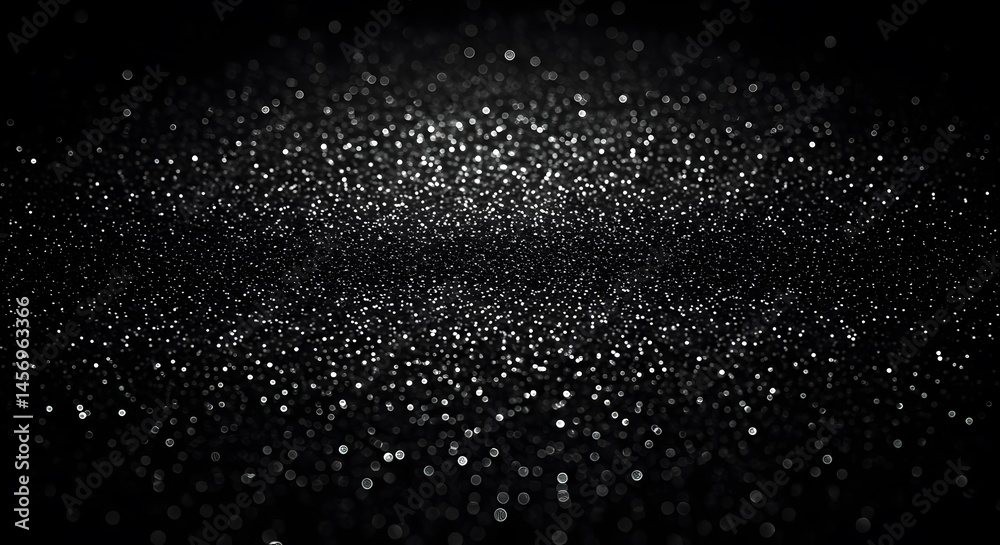 Sparkling Silver Glitter on Dark Background Adds Dazzle and Shimmer Sparkling Silver Glitter on Dark Background Adds Dazzle and Shimmer