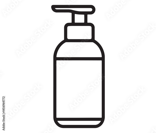 Spray bottle silhouette. Cosmetic dispenser bottle icons. Minimalist pump bottle illustrations.