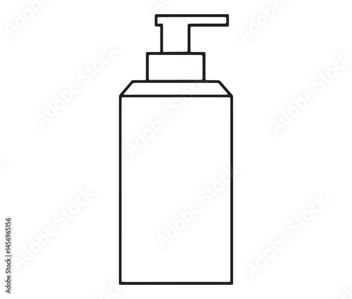 Spray bottle silhouette. Cosmetic dispenser bottle icons. Minimalist pump bottle illustrations.