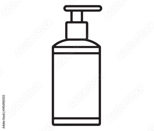 Spray bottle silhouette. Cosmetic dispenser bottle icons. Minimalist pump bottle illustrations.