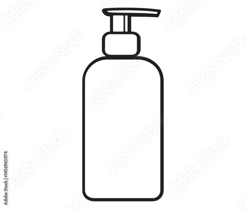 Spray bottle silhouette. Cosmetic dispenser bottle icons. Minimalist pump bottle illustrations.