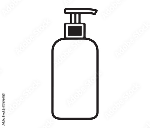 Spray bottle silhouette. Cosmetic dispenser bottle icons. Minimalist pump bottle illustrations.