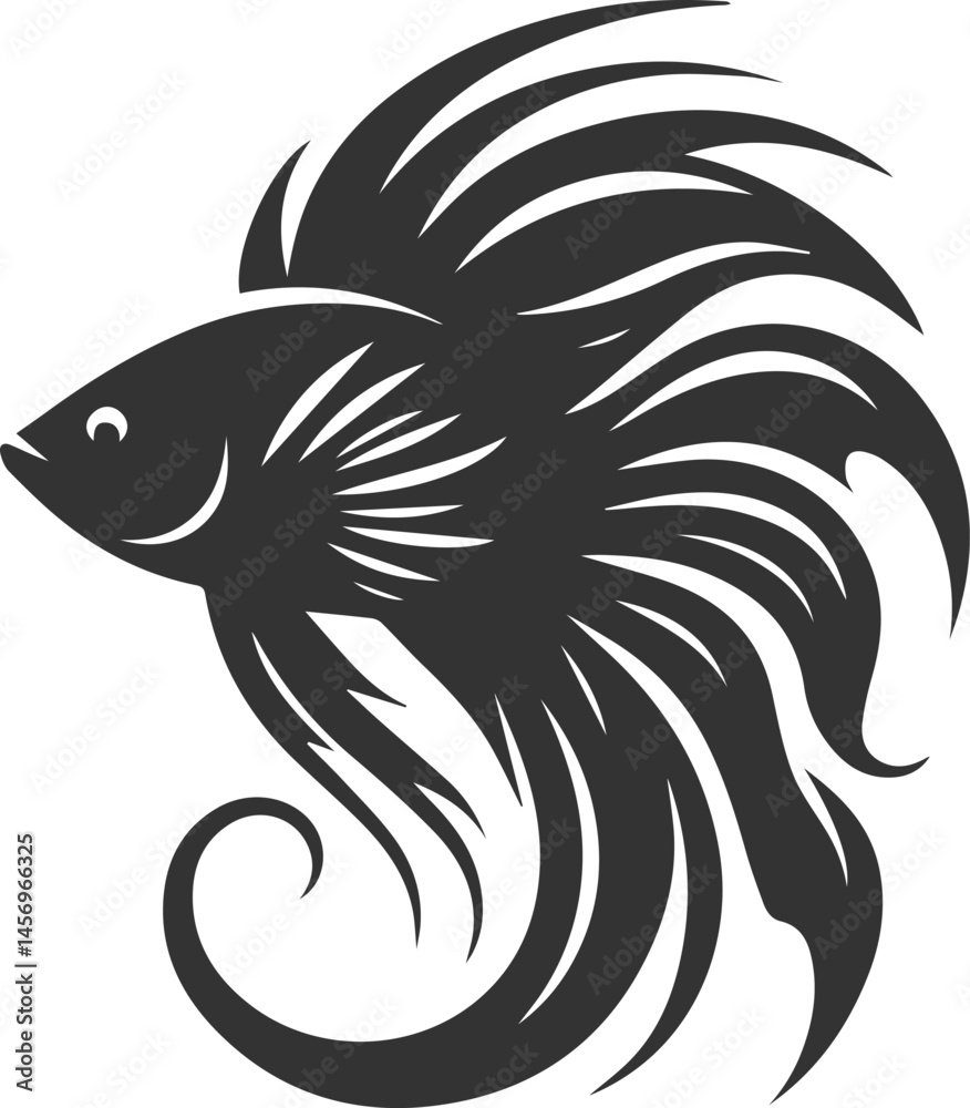 Angelfish vector silhouette Angelfish vector silhouette