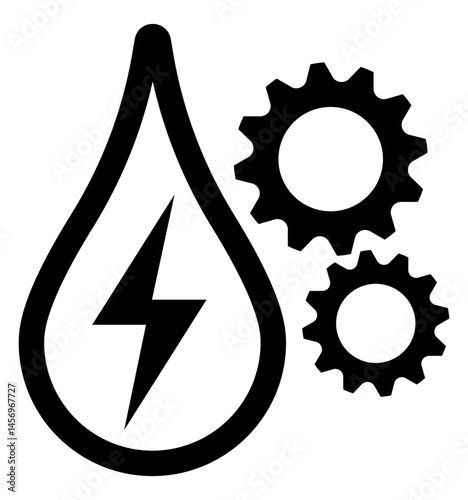 icon represents engine oil energy for mechanical systems