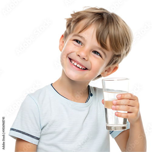 Happy Child Drinking Water: Healthy Hydration for Kids