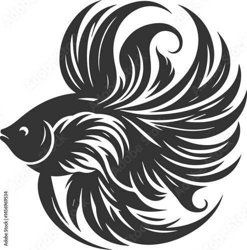 Angelfish vector silhouette