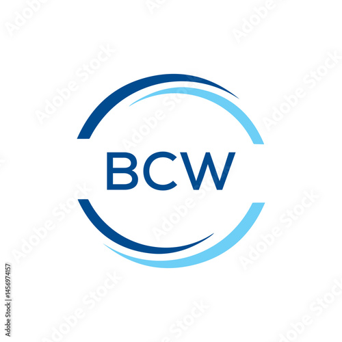 BCW  Letter logo white background