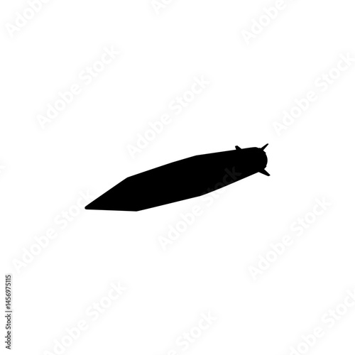 Atomic Bomb Silhouette, can use for Art Illustration, Icon, Symbol, Pictogram, News Illustration, or Graphic Design Element. Vector Illustration