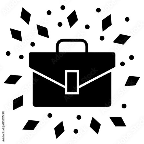 Office-confetti Vector Illustration Printable Graphic Design for Office Celebration